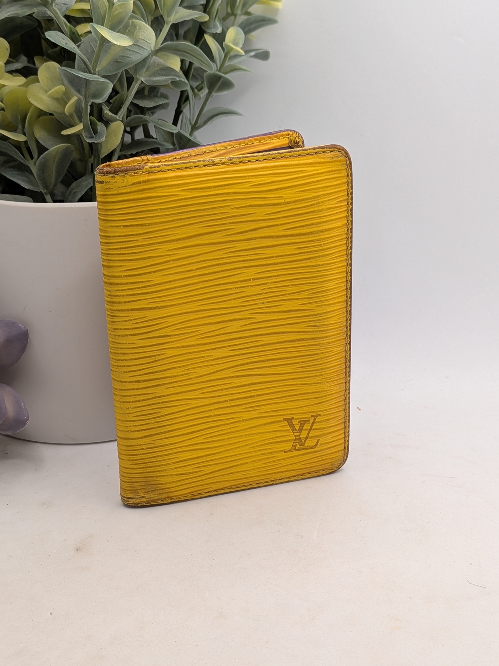 Louis Vuitton Yellow Epi Leather Custom Card Holder